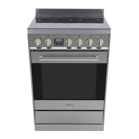 Parmco 600mm Freestanding Stove, Ceramic, 8 Function, Stainless Steel