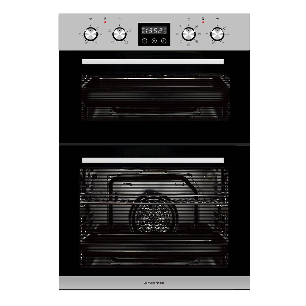 Parmco 600mm Double Oven, 7 + 4 Function, Stainless Steel