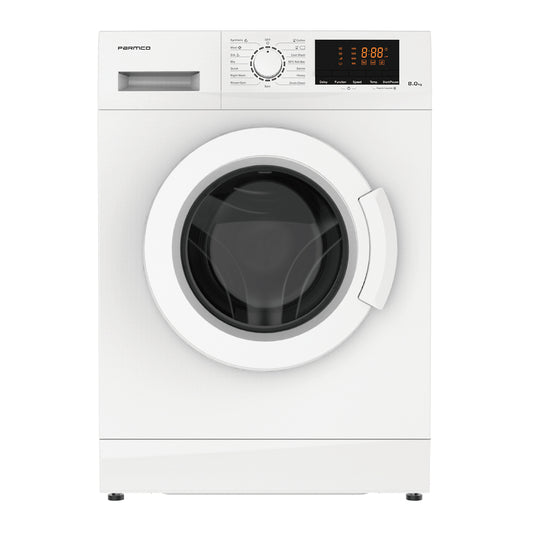 Parmco 8kg Washing Machine, Front Load, White