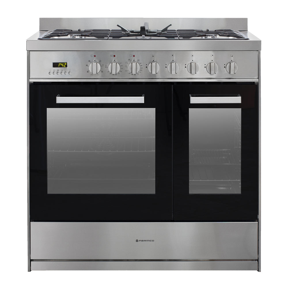 Parmco 900mm Freestanding Stove, Duel Oven, Stainless